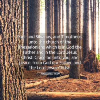 Picture 05 - 1 Thessalonians 1:1 KJV - Paul, and Silvanus, and Timotheus, unto the - Bible Verse Picture
