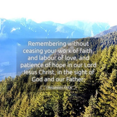 Picture 05 - 1 Thessalonians 1:3 KJV - Remembering without ceasing your work of faith, - Bible Verse Picture