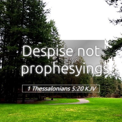 Picture 05 - 1 Thessalonians 5:20 KJV - Despise not - Bible Verse Picture