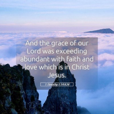 Picture 05 - 1 Timothy 1:14 KJV - And the grace of our Lord was exceeding abundant - Bible Verse Picture