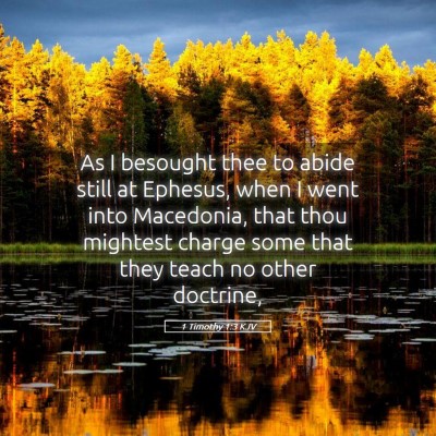 Picture 05 - 1 Timothy 1:3 KJV - As I besought thee to abide still at Ephesus, - Bible Verse Picture