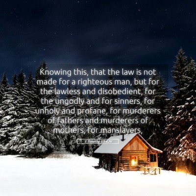 Picture 05 - 1 Timothy 1:9 KJV - Knowing this, that the law is not made for a - Bible Verse Picture