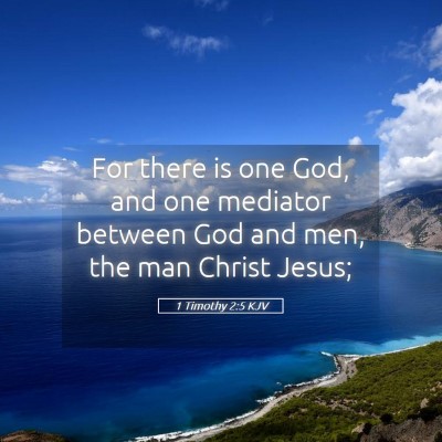 Picture 05 - 1 Timothy 2:5 KJV - For there is one God, and one mediator between - Bible Verse Picture
