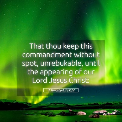 Picture 05 - 1 Timothy 6:14 KJV - That thou keep this commandment without spot, - Bible Verse Picture