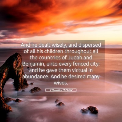 Picture 05 - 2 Chronicles 11:23 KJV - And he dealt wisely, and dispersed of all his - Bible Verse Picture