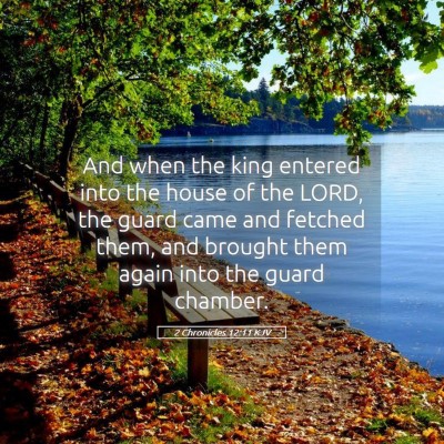 Picture 05 - 2 Chronicles 12:11 KJV - And when the king entered into the house of the - Bible Verse Picture