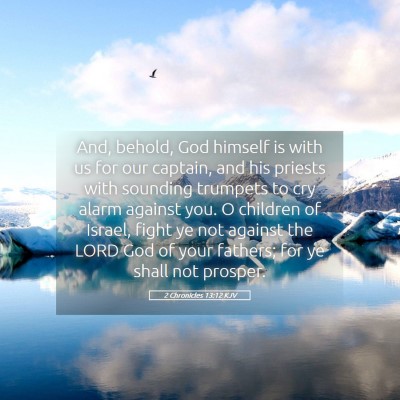 Picture 05 - 2 Chronicles 13:12 KJV - And, behold, God himself is with us for our - Bible Verse Picture