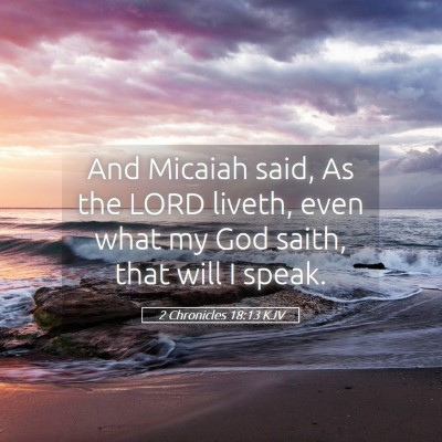 Picture 05 - 2 Chronicles 18:13 KJV - And Micaiah said, As the LORD liveth, even what - Bible Verse Picture
