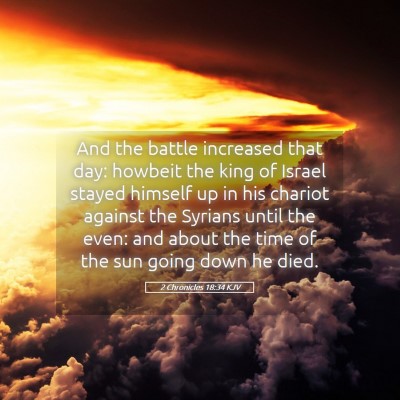 Picture 05 - 2 Chronicles 18:34 KJV - And the battle increased that day: howbeit the - Bible Verse Picture