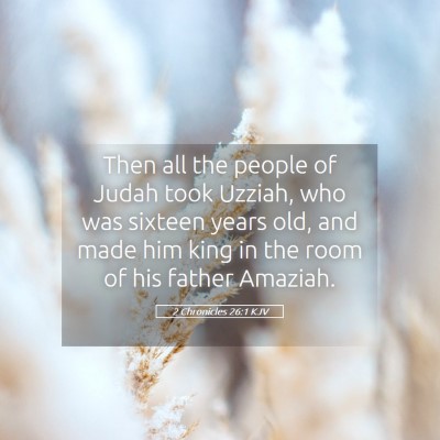 Picture 05 - 2 Chronicles 26:1 KJV - Then all the people of Judah took Uzziah, who was - Bible Verse Picture
