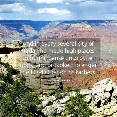 Picture 05 - 2 Chronicles 28:25 KJV - And in every several city of Judah he made high - Bible Verse Picture