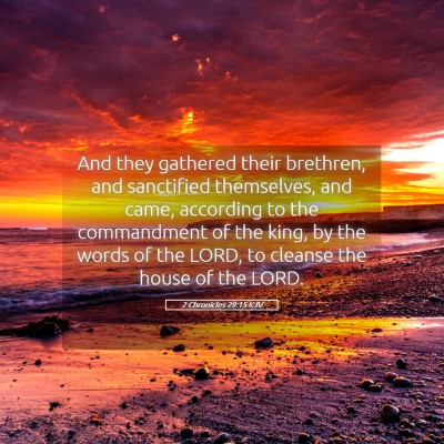 Picture 05 - 2 Chronicles 29:15 KJV - And they gathered their brethren, and sanctified - Bible Verse Picture