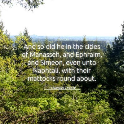 Picture 05 - 2 Chronicles 34:6 KJV - And so did he in the cities of Manasseh, and - Bible Verse Picture