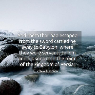 Picture 05 - 2 Chronicles 36:20 KJV - And them that had escaped from the sword carried - Bible Verse Picture