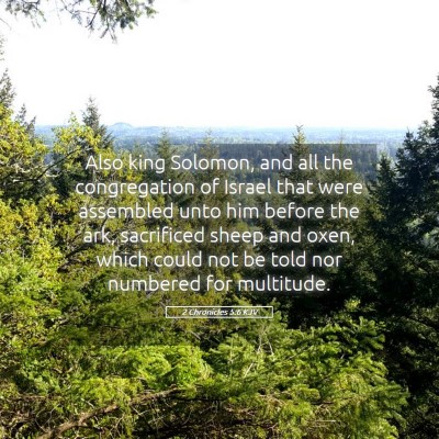Picture 05 - 2 Chronicles 5:6 KJV - Also king Solomon, and all the congregation of - Bible Verse Picture