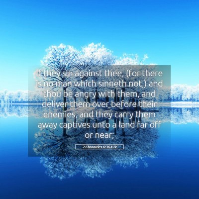 Picture 05 - 2 Chronicles 6:36 KJV - If they sin against thee, (for there is no man - Bible Verse Picture