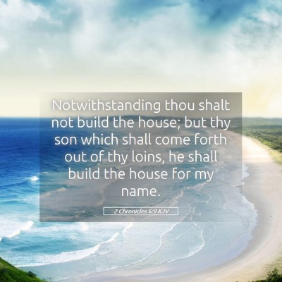 Picture 05 - 2 Chronicles 6:9 KJV - Notwithstanding thou shalt not build the house; - Bible Verse Picture