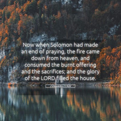 Picture 05 - 2 Chronicles 7:1 KJV - Now when Solomon had made an end of praying, the - Bible Verse Picture