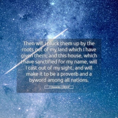 Picture 05 - 2 Chronicles 7:20 KJV - Then will I pluck them up by the roots out of my - Bible Verse Picture