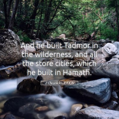 Picture 05 - 2 Chronicles 8:4 KJV - And he built Tadmor in the wilderness, and all - Bible Verse Picture