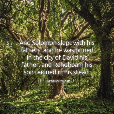 Picture 05 - 2 Chronicles 9:31 KJV - And Solomon slept with his fathers, and he was - Bible Verse Picture