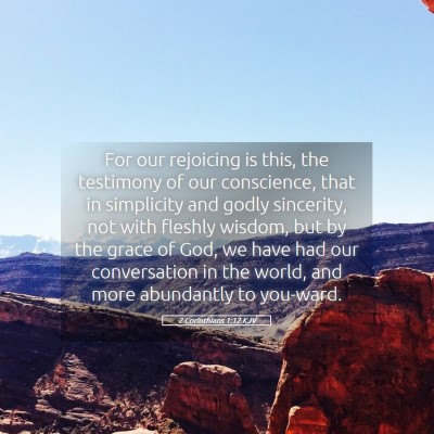 Picture 05 - 2 Corinthians 1:12 KJV - For our rejoicing is this, the testimony of our - Bible Verse Picture