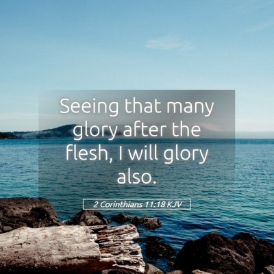 Picture 05 - 2 Corinthians 11:18 KJV - Seeing that many glory after the flesh, I will - Bible Verse Picture