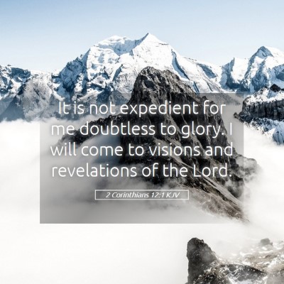 Picture 05 - 2 Corinthians 12:1 KJV - It is not expedient for me doubtless to glory. I - Bible Verse Picture
