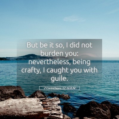 Picture 05 - 2 Corinthians 12:16 KJV - But be it so, I did not burden you: nevertheless, - Bible Verse Picture