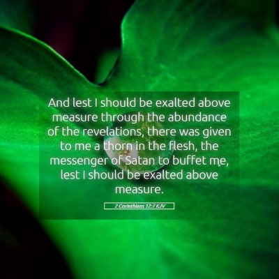 Picture 05 - 2 Corinthians 12:7 KJV - And lest I should be exalted above measure - Bible Verse Picture