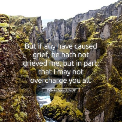 Picture 05 - 2 Corinthians 2:5 KJV - But if any have caused grief, he hath not grieved - Bible Verse Picture