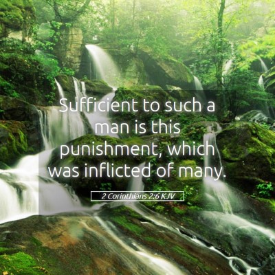 Picture 05 - 2 Corinthians 2:6 KJV - Sufficient to such a man is this punishment, - Bible Verse Picture