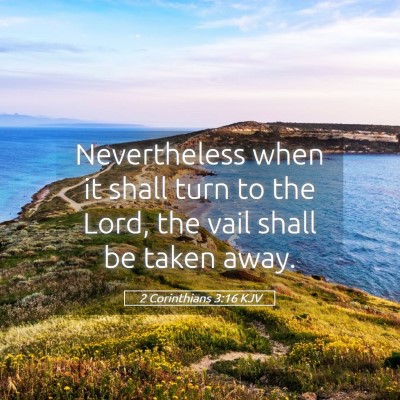 Picture 05 - 2 Corinthians 3:16 KJV - Nevertheless when it shall turn to the Lord, the - Bible Verse Picture