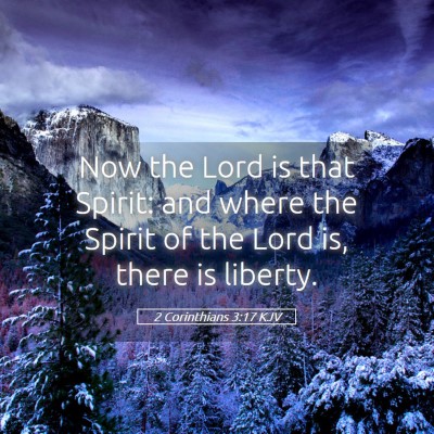 Picture 05 - 2 Corinthians 3:17 KJV - Now the Lord is that Spirit: and where the Spirit - Bible Verse Picture
