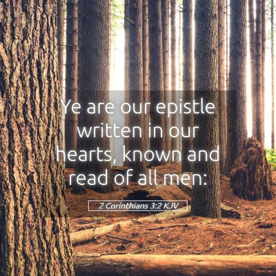 Picture 05 - 2 Corinthians 3:2 KJV - Ye are our epistle written in our hearts, known - Bible Verse Picture