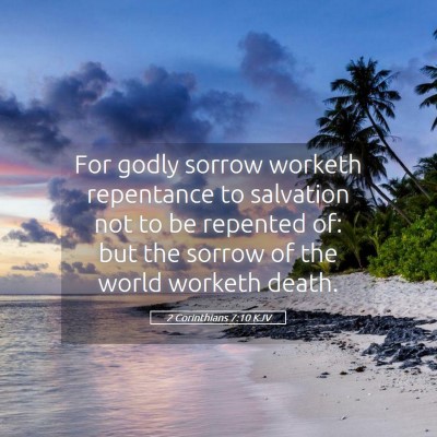 Picture 05 - 2 Corinthians 7:10 KJV - For godly sorrow worketh repentance to salvation - Bible Verse Picture