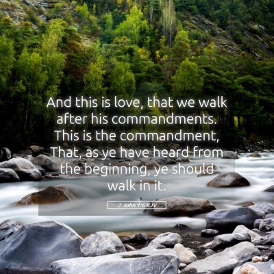 Picture 05 - 2 John 1:6 KJV - And this is love, that we walk after his - Bible Verse Picture