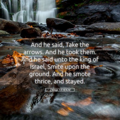 Picture 05 - 2 Kings 13:18 KJV - And he said, Take the arrows. And he took them. - Bible Verse Picture