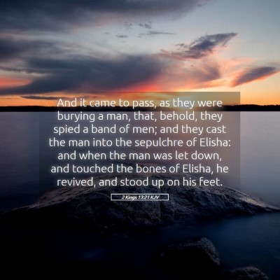 Picture 05 - 2 Kings 13:21 KJV - And it came to pass, as they were burying a man, - Bible Verse Picture