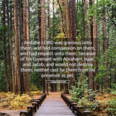 Picture 05 - 2 Kings 13:23 KJV - And the LORD was gracious unto them, and had - Bible Verse Picture