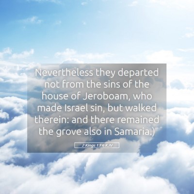 Picture 05 - 2 Kings 13:6 KJV - Nevertheless they departed not from the sins of - Bible Verse Picture