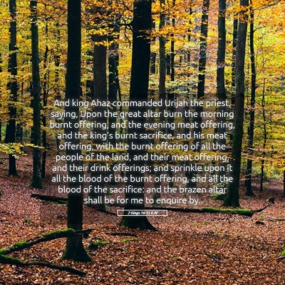 Picture 05 - 2 Kings 16:15 KJV - And king Ahaz commanded Urijah the priest, - Bible Verse Picture