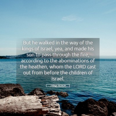 Picture 05 - 2 Kings 16:3 KJV - But he walked in the way of the kings of Israel, - Bible Verse Picture