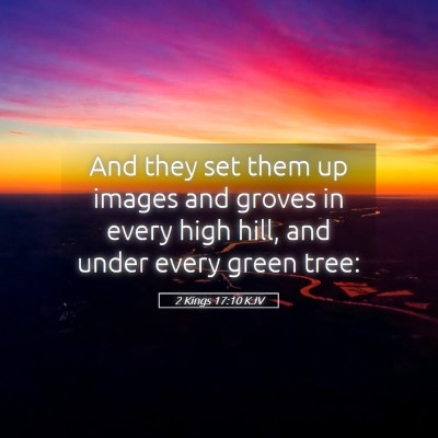 Picture 05 - 2 Kings 17:10 KJV - And they set them up images and groves in every - Bible Verse Picture
