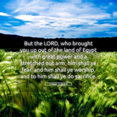 Picture 05 - 2 Kings 17:36 KJV - But the LORD, who brought you up out of the land - Bible Verse Picture