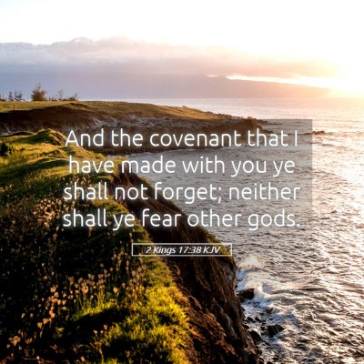 Picture 05 - 2 Kings 17:38 KJV - And the covenant that I have made with you ye - Bible Verse Picture