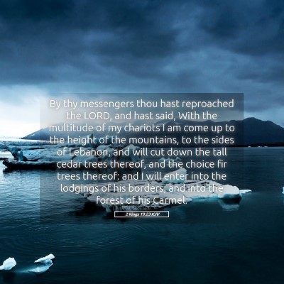 Picture 05 - 2 Kings 19:23 KJV - By thy messengers thou hast reproached the LORD, - Bible Verse Picture