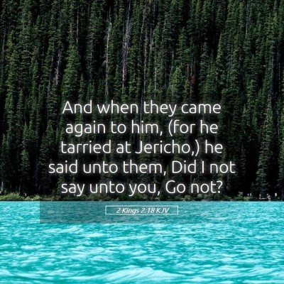 Picture 05 - 2 Kings 2:18 KJV - And when they came again to him, (for he tarried - Bible Verse Picture