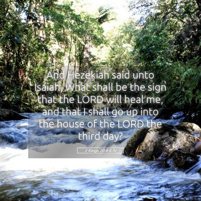 Picture 05 - 2 Kings 20:8 KJV - And Hezekiah said unto Isaiah, What shall be the - Bible Verse Picture