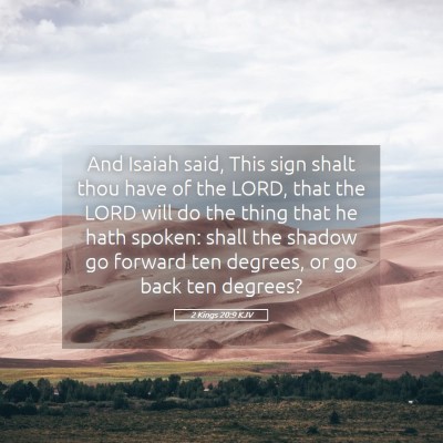 Picture 05 - 2 Kings 20:9 KJV - And Isaiah said, This sign shalt thou have of the - Bible Verse Picture